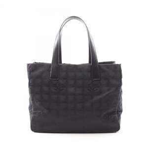 CHANEL Black Leather Tote Bag